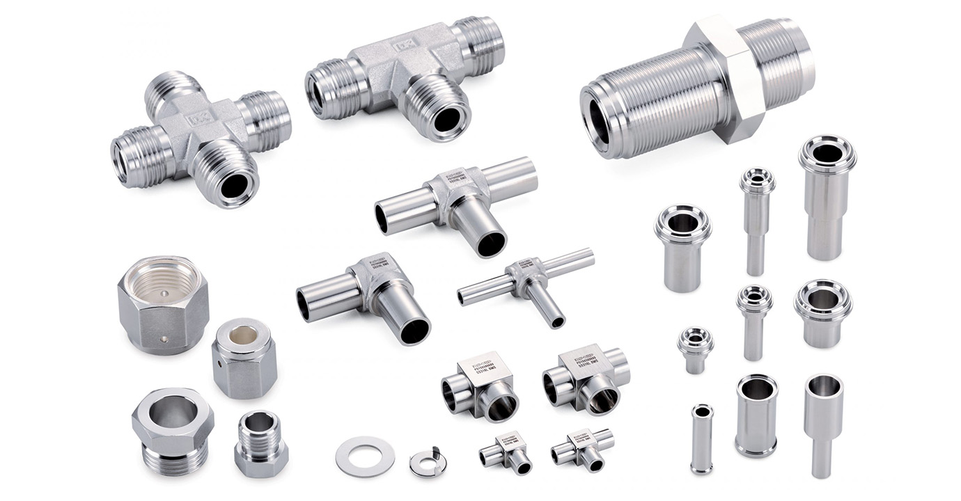 Photo of oxygen clean fittings and valves
