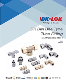 catalog cover for dk din bite type tube fittings