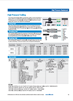 catalog page for high pressure tooling series